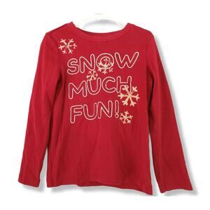 Vintage Gymboree Girls 5 Penguin Chalet Red Snow Much Fun Shirt